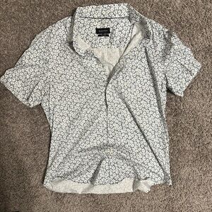 Bugle Boy White and Blue Patterned Shirt
